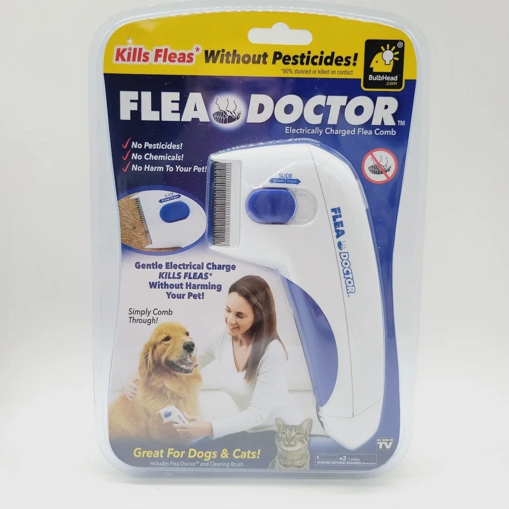 Flea Doctor Electric Flea Comb for Dogs Cats – As Seen on TV – New in Box